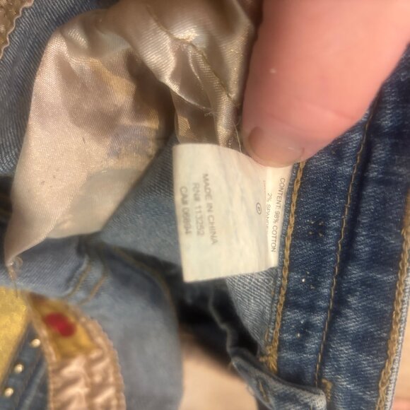 Apple Bottoms Studded Embellished Bootcut Jeans – Size 34X32 JR - Picture 3 of 6